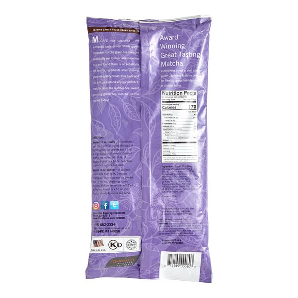 MOCAFE Matcha Green Tea Latte Mix Powder 3 lb.