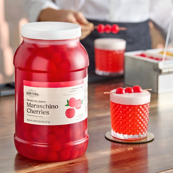 Hometown Provisions Maraschino Cherries without Stems 1 Gallon - 4/Case