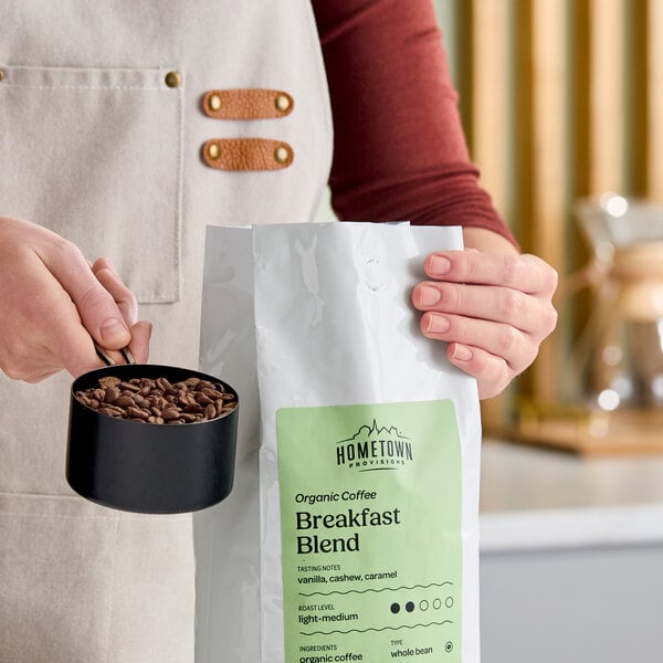 Hometown Provisions Organic Breakfast Blend Whole Bean Coffee 2 lb. - 5/Case