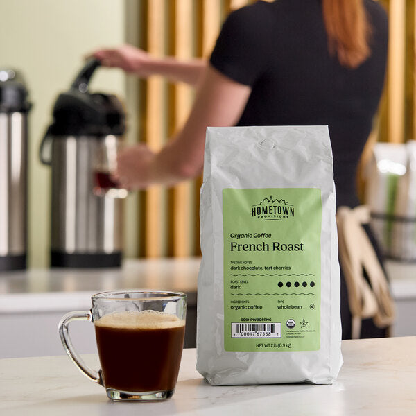 Hometown Provisions Organic French Roast Whole Bean Coffee 2 lb. - 5/Case