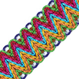 Crochet Multi-Color Zig Zag Trim - 1.25"