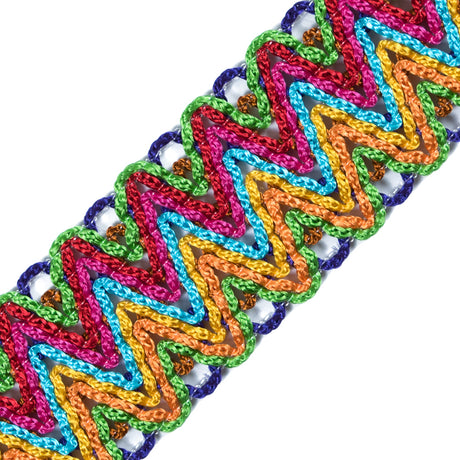 Crochet Multi-Color Zig Zag Trim - 1.25"