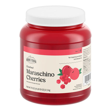 Hometown Provisions Crushed Maraschino Cherries 74 oz. - 6/Case
