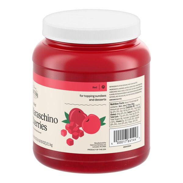 Hometown Provisions Crushed Maraschino Cherries 74 oz. - 6/Case