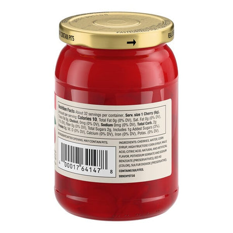 Hometown Provisions Maraschino Cherries with Stems 16 oz. - 12/Case