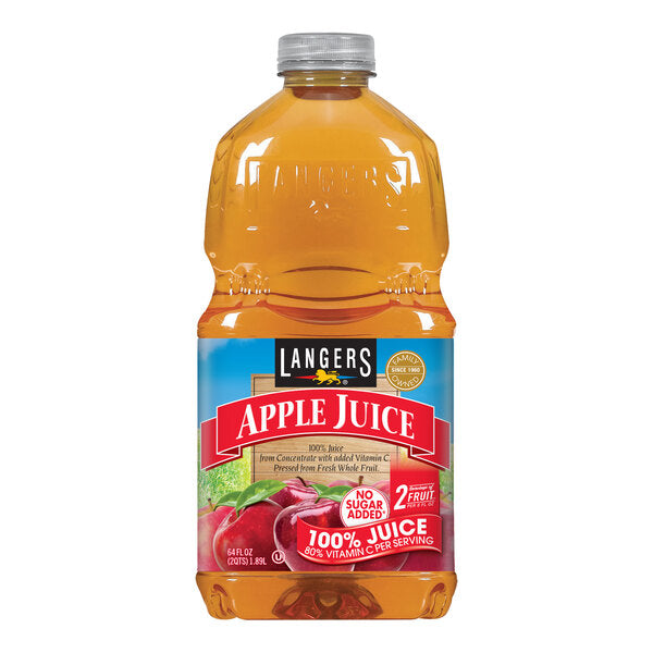 Langers Apple Juice 64 fl. oz. - 8/Case