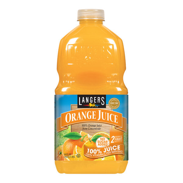 Langers Orange Juice 64 fl. oz. - 8/Case