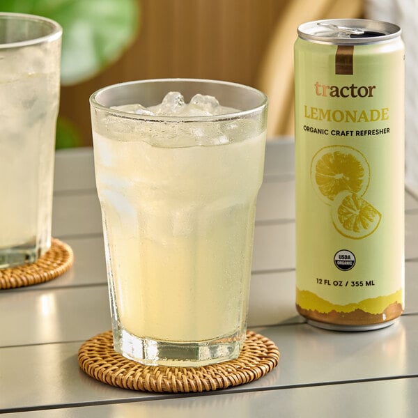 Tractor Beverage Co. Organic Lemonade 12 fl. oz. Can - 12/Case