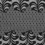 Black Stretch Floral Lace - 9.5"