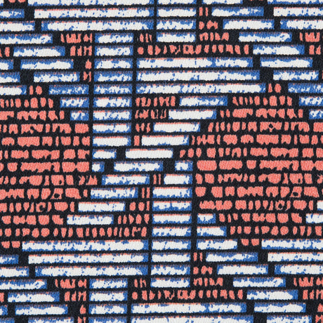 Firecracker Orange Geometric Printed Stretch Cotton Sateen