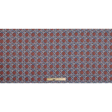 Firecracker Orange Geometric Printed Stretch Cotton Sateen