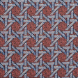 Firecracker Orange Geometric Printed Stretch Cotton Sateen