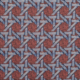 Firecracker Orange Geometric Printed Stretch Cotton Sateen
