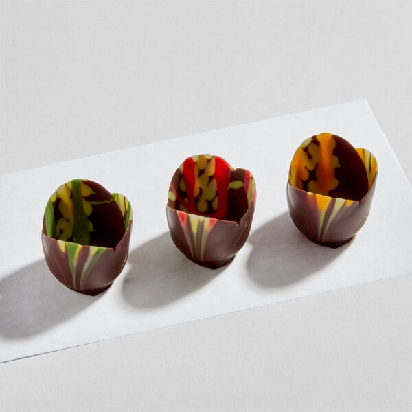 Callebaut Petit Four Pastel Marbled Chocolate Tulip Cup - 152/Box