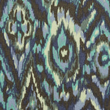 Green Ash and Tender Yellow Ikat Printed Stretch Cotton Twill