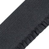 Black Elastic Trimming with Ruffled Edge - 2"