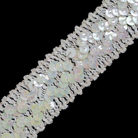 Pastel Iridescent Stretch Sequin Trim - 1.25"