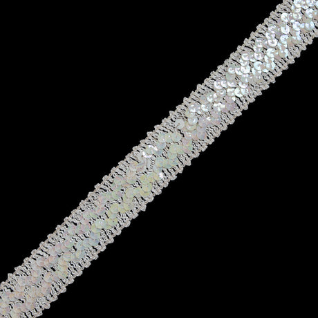 Pastel Iridescent Stretch Sequin Trim - 1.25"