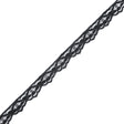 Black Fine Floral Lace Trim - 0.75"