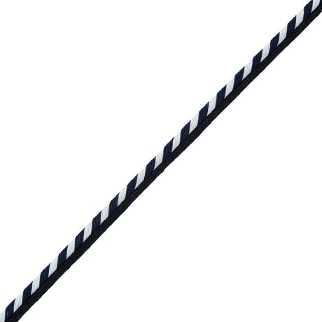 Striped Twisted Cord Trim with Lip - 0.25"