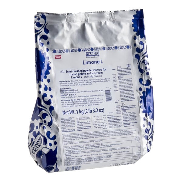 Fabbri 1 kg Lemon Flavoring Powder - 6/Case