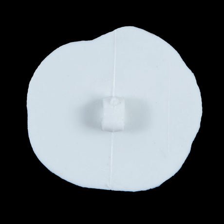 White Rose-Shaped Plastic Button - 50L/32mm