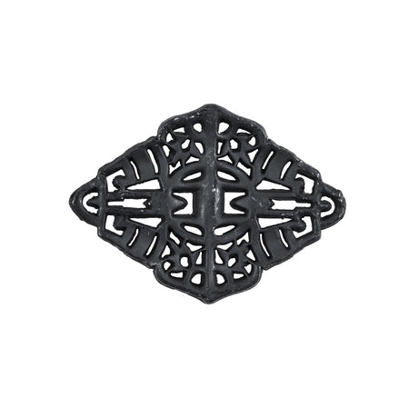 Black Diamond Metal and Rhinestone Pendent - 3"