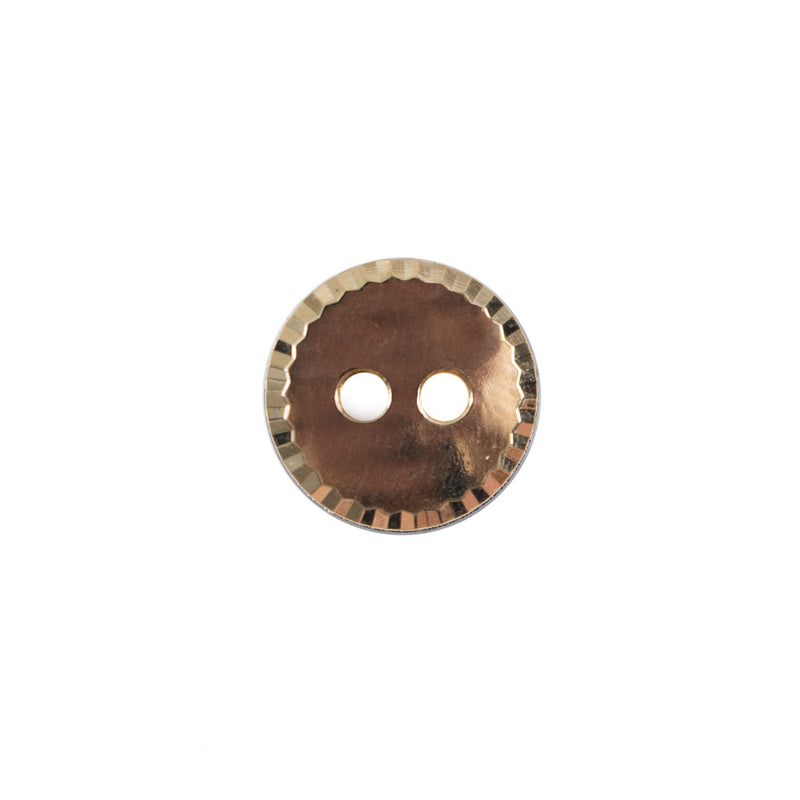 Gold Beveled Plastic Button - 20L/12.5mm