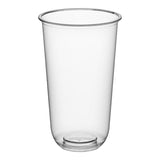 Tossware Natural 24 oz. Customizable Plant-Based PLA Plastic Rounded Bottom Arc 96 mm Cold Cup - 1,000/Case