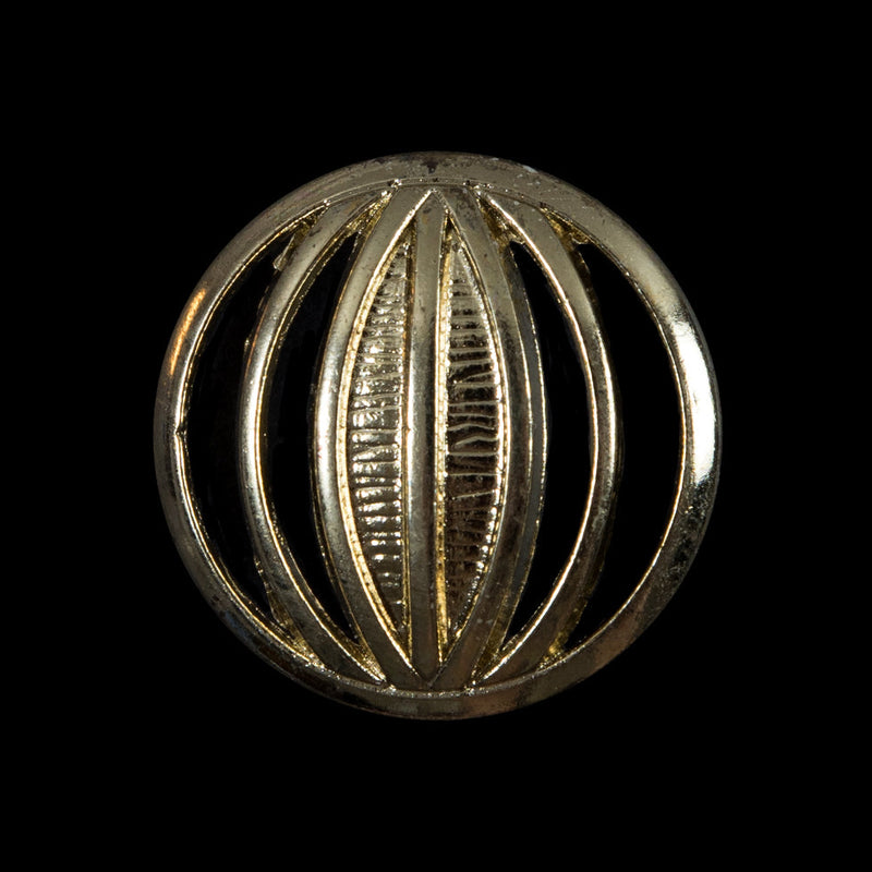 Decorative Gold Metal Button - 40L/25.5mm