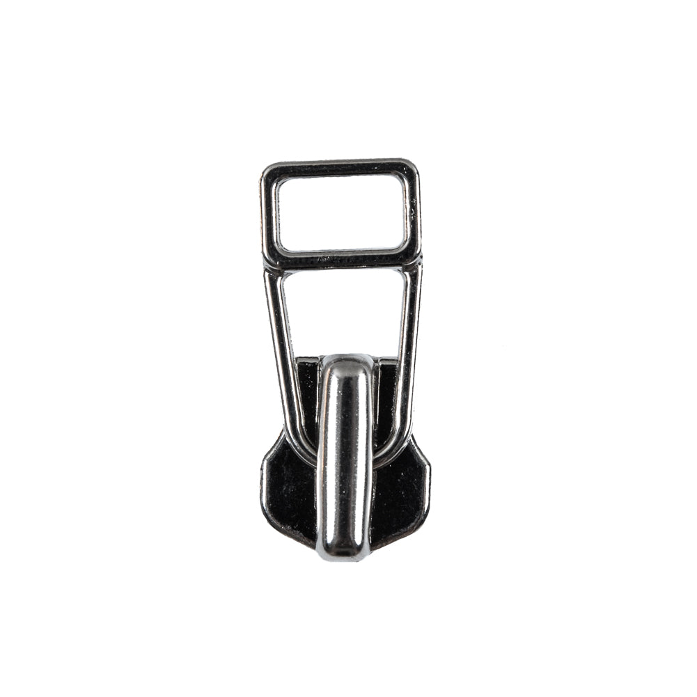 YKK Silver Open Trapezoid Metal Zipper Pull - #8
