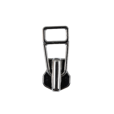 YKK Silver Open Trapezoid Metal Zipper Pull - #8