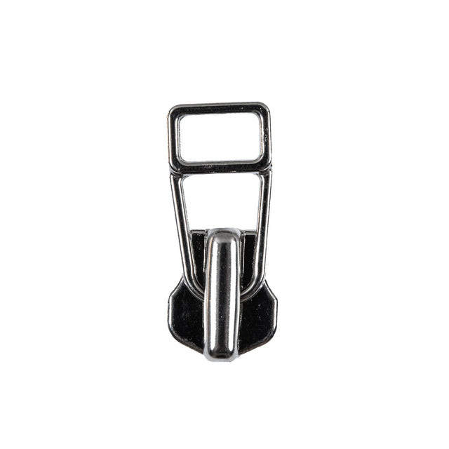 YKK Silver Open Trapezoid Metal Zipper Pull - #8