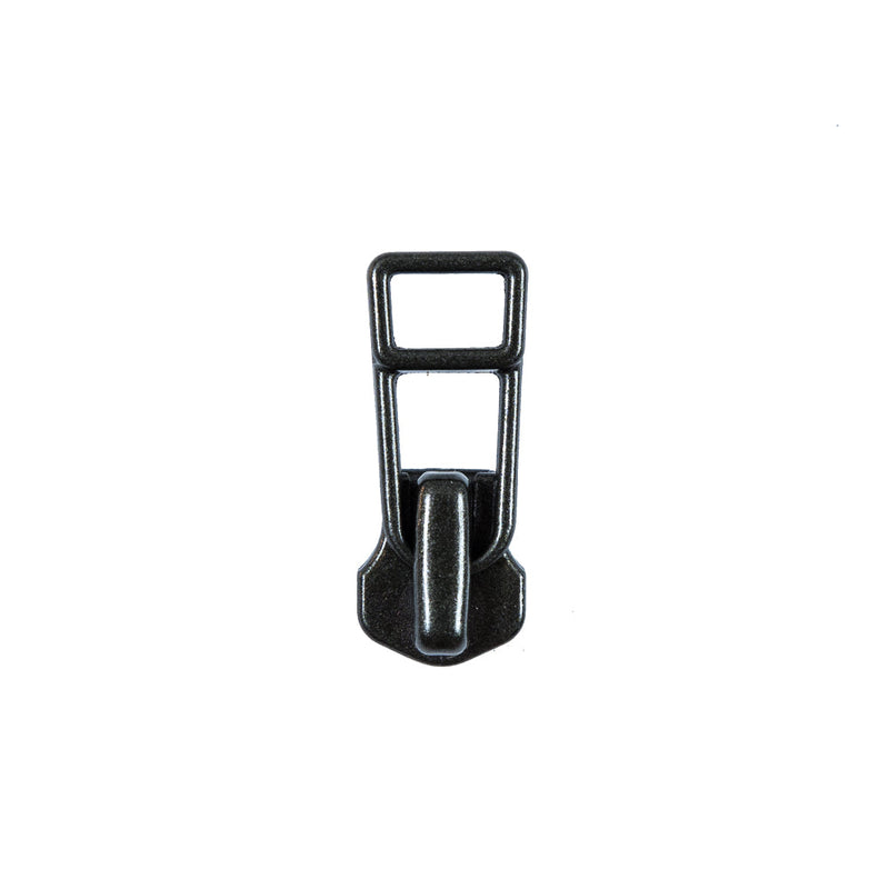 YKK Gunmetal Open Trapezoid Metal Zipper Pull - #5