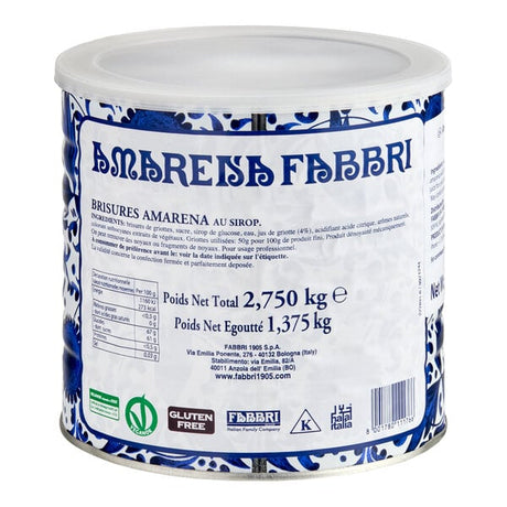 Fabbri Amarena Cherry Pieces in Syrup 6 lb. (2.75 kg)