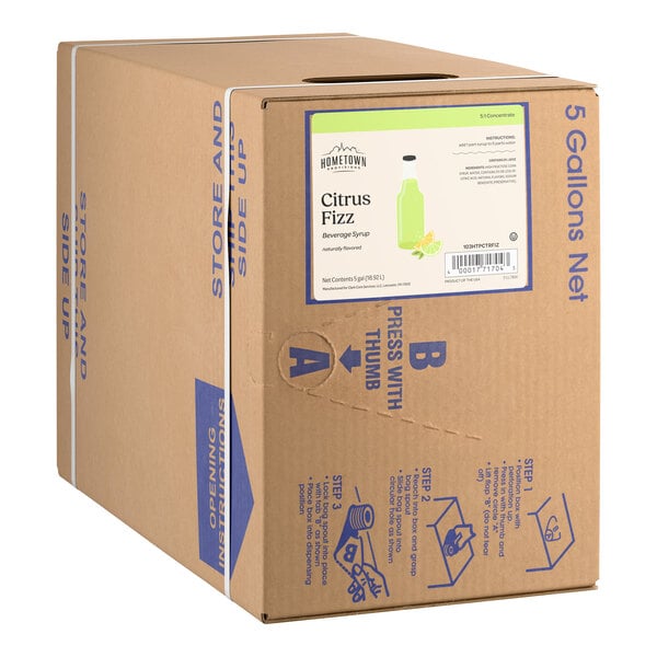 Hometown Provisions Citrus Fizz Beverage / Soda Syrup 5 Gallon Bag in Box