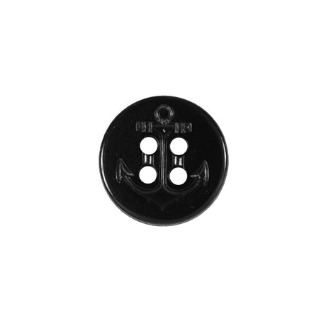 Navy Nautical Embossed Plastic Button - 24L/16mm