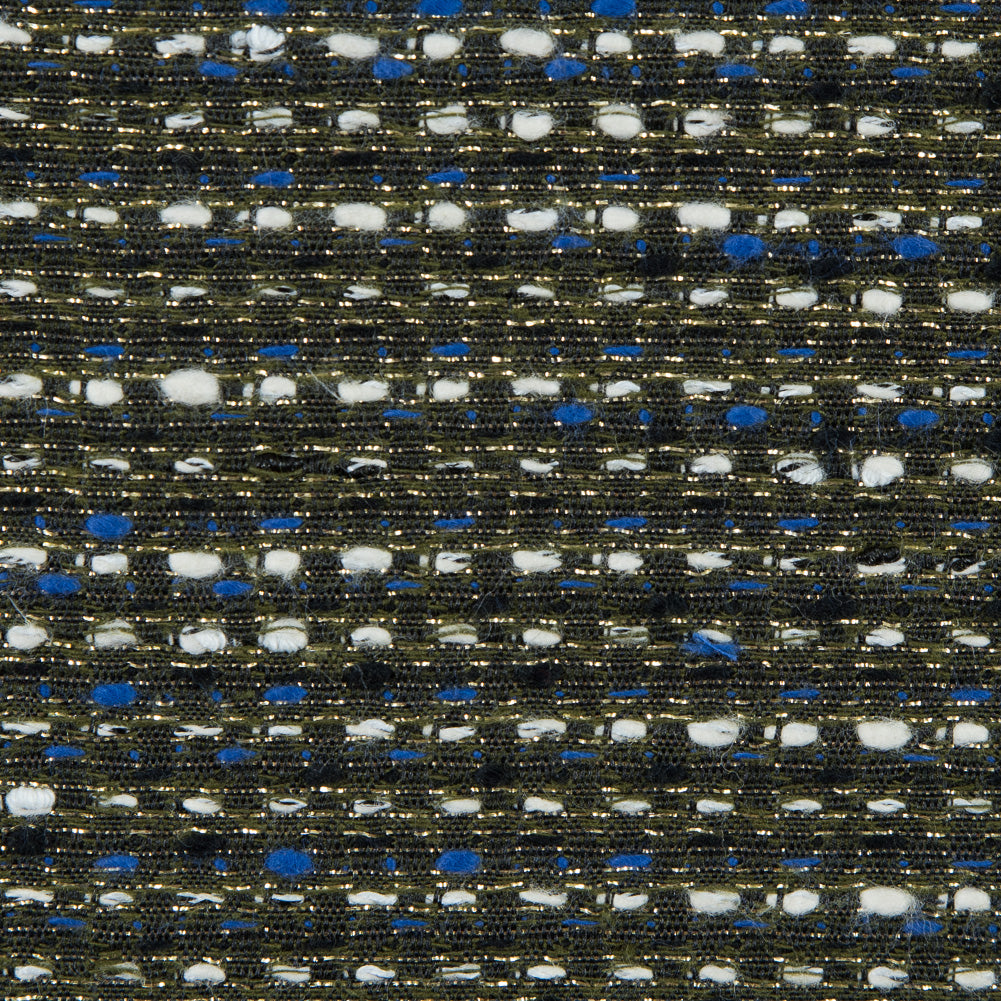 Jay Godfrey Royal Blue and Metallic Gold Reversible Tweed