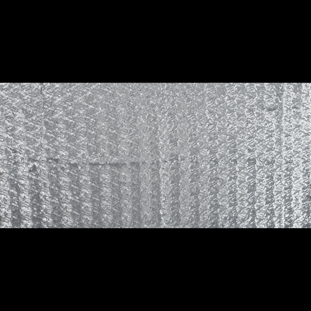 Black Mesh with All-Over Circle Sequins by Jay Godfrey - Silver - Deadstock