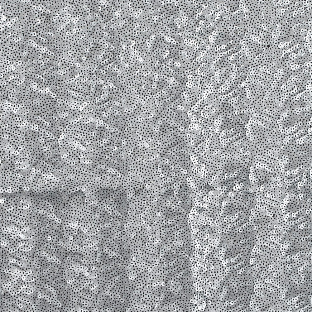 Black Mesh with All-Over Circle Sequins by Jay Godfrey - Silver - Deadstock