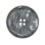 Gray Iridescent 4-Hole Narrow Rim Plastic Button - 44L/28mm