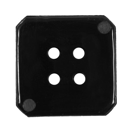 Black Square Bevel Cut Button - 48L/30.5mm