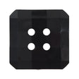 Black Square Bevel Cut Button - 48L/30.5mm