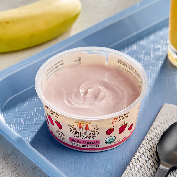 Painterland Sisters Wilder Raspberry Organic Skyr Yogurt Cup 5.3 oz. - 12/Case