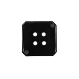 Black Square Bevel Cut Button - 32L/20mm