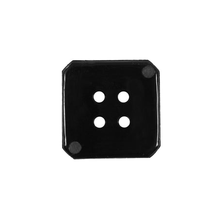 Black Square Bevel Cut Button - 32L/20mm