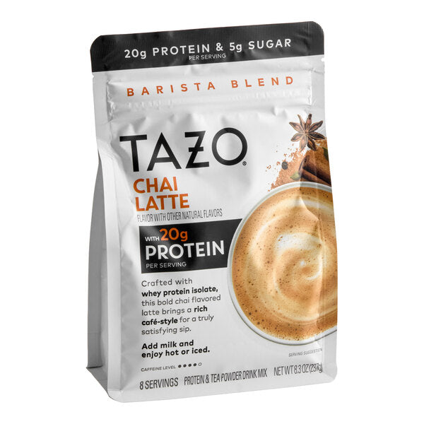 Tazo Protein Chai Latte Powder 8.3 oz. - 5/Case