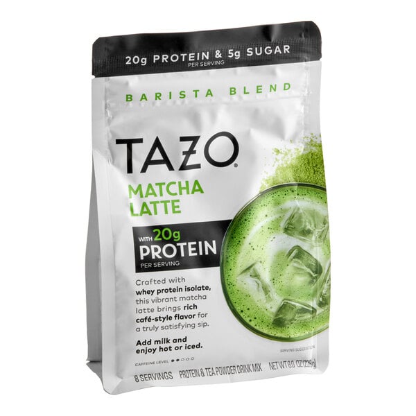Tazo Protein Matcha Latte Powder 8.3 oz. - 5/Case