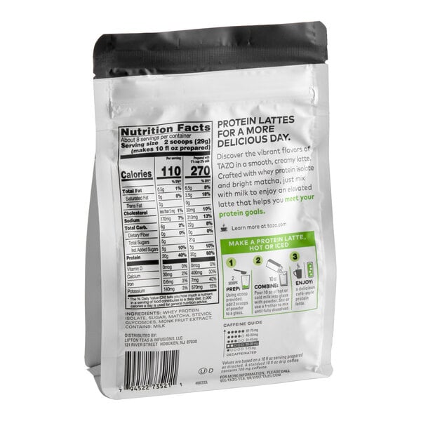 Tazo Protein Matcha Latte Powder 8.3 oz. - 5/Case