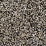Jay Godfrey Pale Gold All-Over Circle Sequins Fabric on a Black Mesh